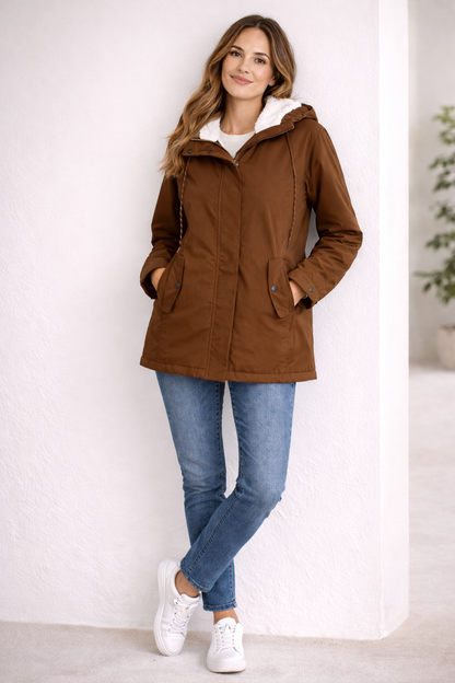 Sherpa-Lined Hooded Parka – Women's Padded Winter Coat