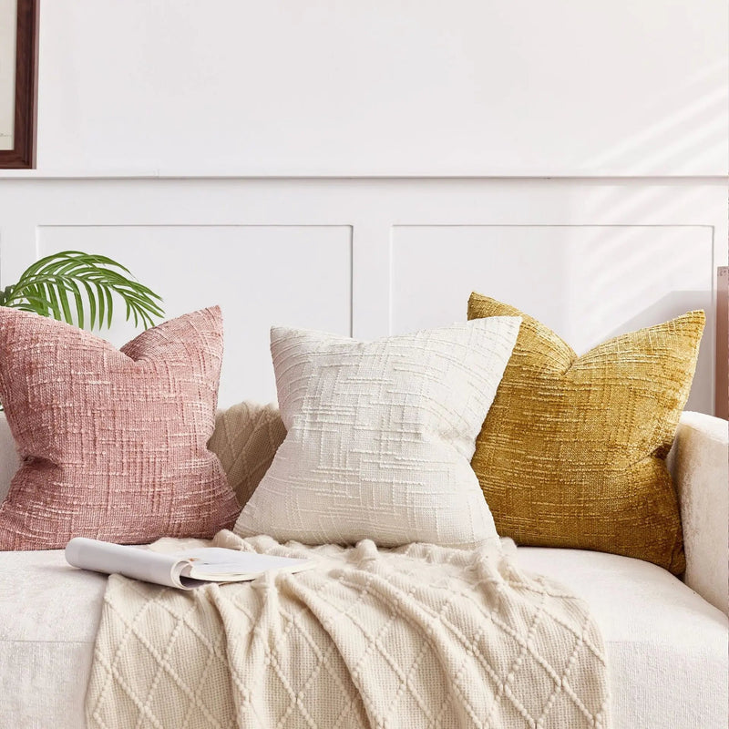 Chenille Cushion Cover | Soft Decorative Sofa Cushion Cover