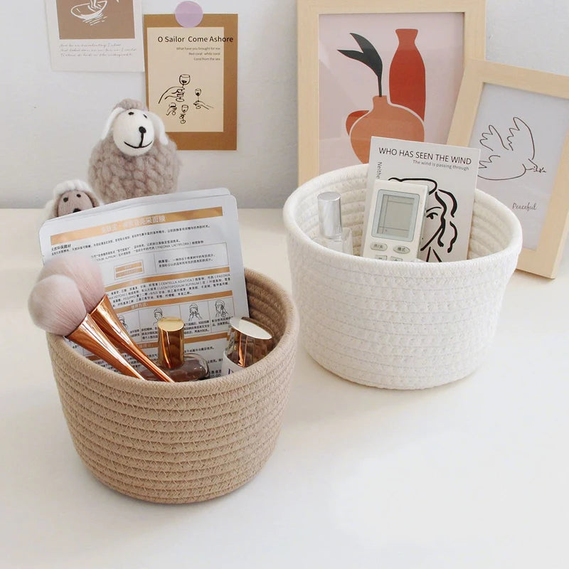 Cotton Rope Storage Baskets | Eco-Friendly Organizer for Toys