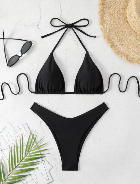 Double Fabric Thong Bikini Set | Women's Sexy Swimwear 0