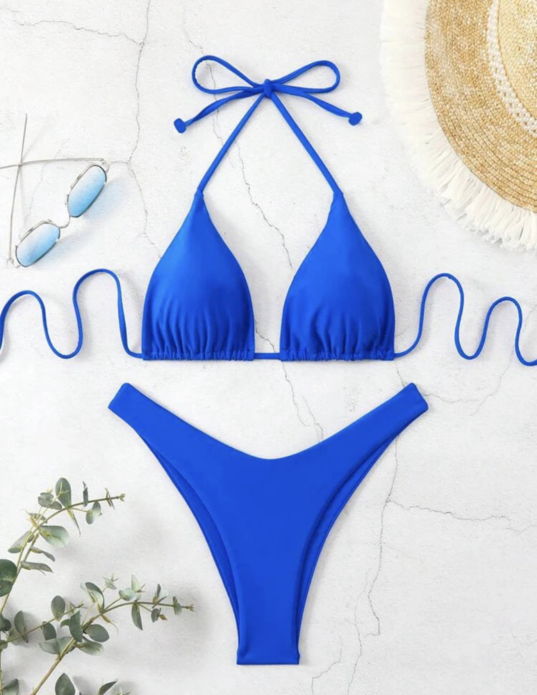 Double Fabric Thong Bikini Set | Women's Sexy Swimwear 11