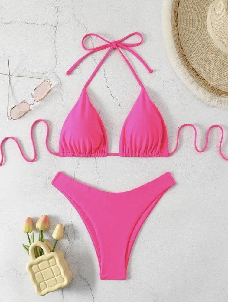Double Fabric Thong Bikini Set | Women's Sexy Swimwear 12