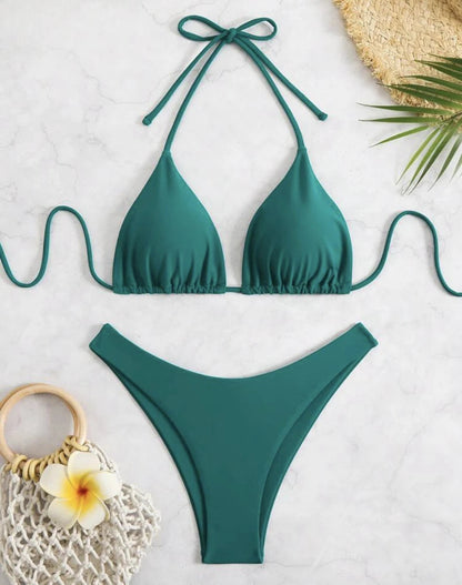 Double Fabric Thong Bikini Set | Women's Sexy Swimwear 6