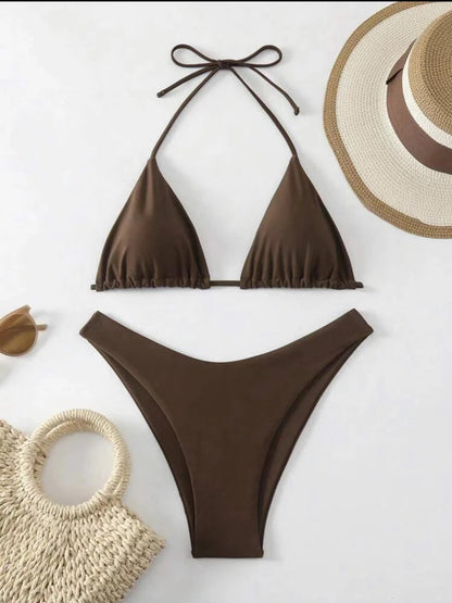 Double Fabric Thong Bikini Set | Women's Sexy Swimwear 7