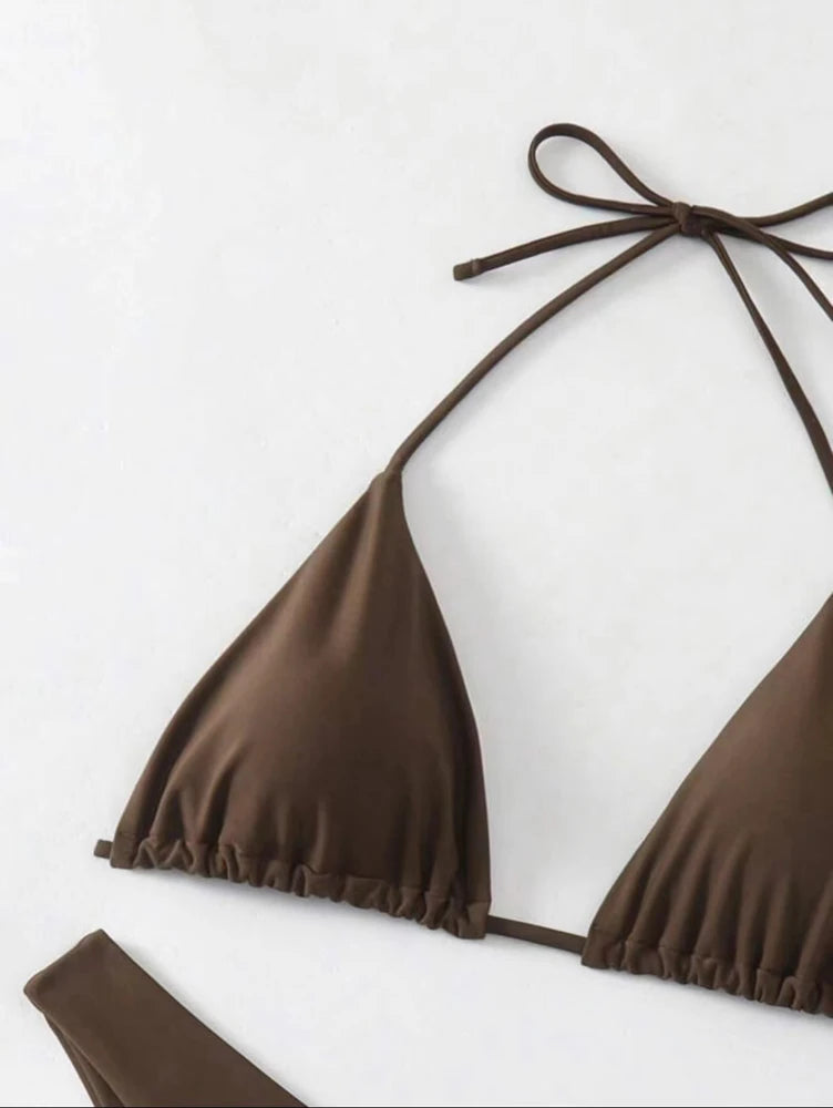 Double Fabric Thong Bikini Set | Women's Sexy Swimwear 8