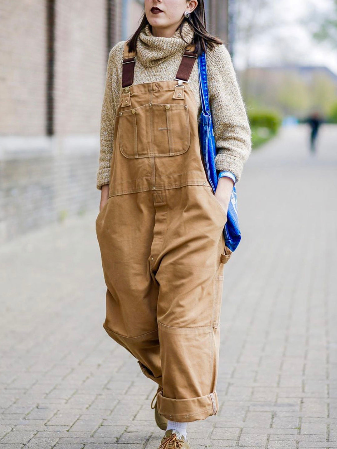 Cotton Canvas Bib Overalls – Heavy-Duty Workwear Dungarees