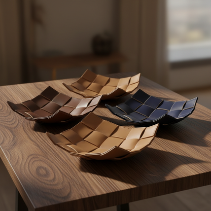 Elegant PU Leather Valet Tray | Stylish Storage Organizer