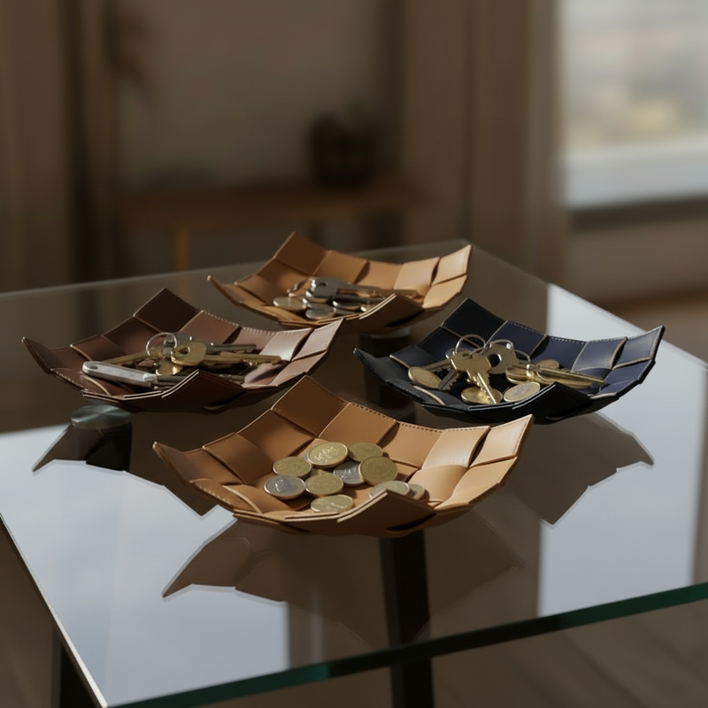 Elegant PU Leather Valet Tray | Stylish Storage Organizer