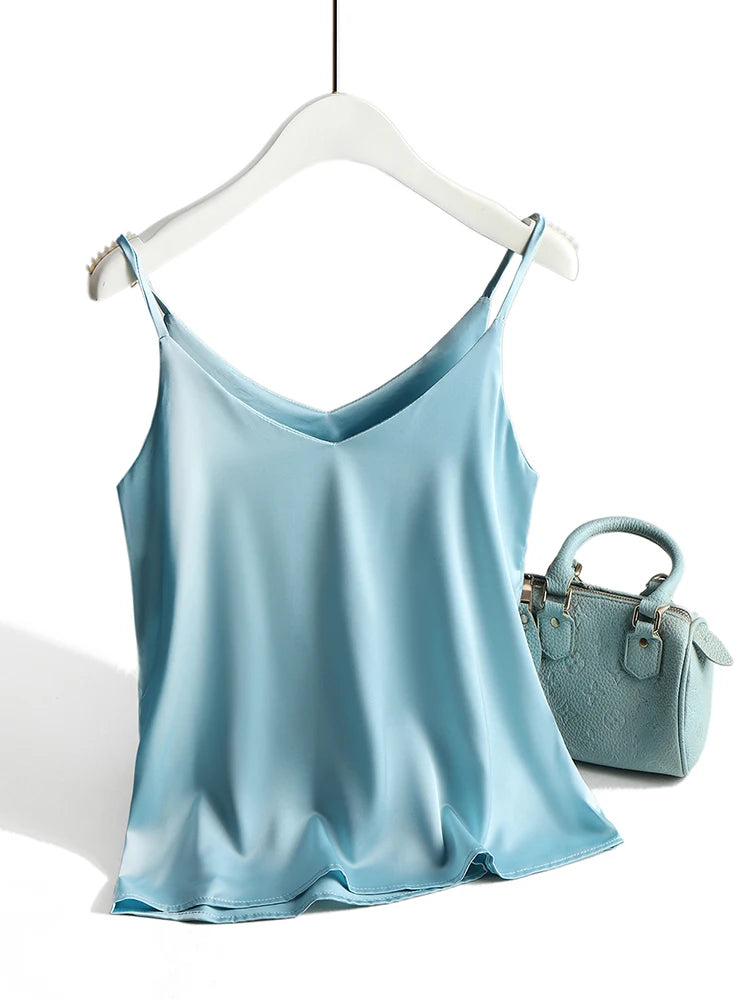 Elegant Satin Cami Top | Women's Spaghetti Strap Top 10