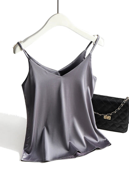 Elegant Satin Cami Top | Women's Spaghetti Strap Top 12