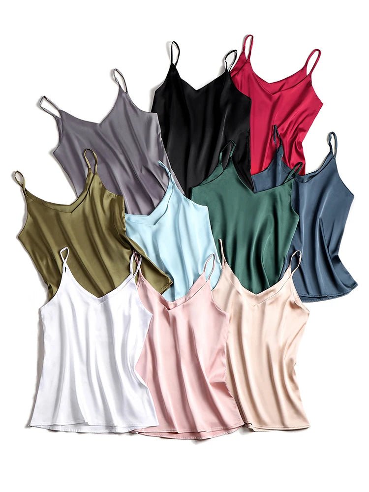 Elegant Satin Cami Top | Women's Spaghetti Strap Top 3