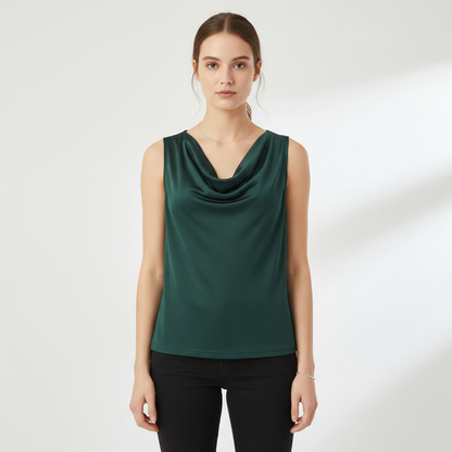 Elegant Silk Tank Top | Women's White & Black Camisole 5