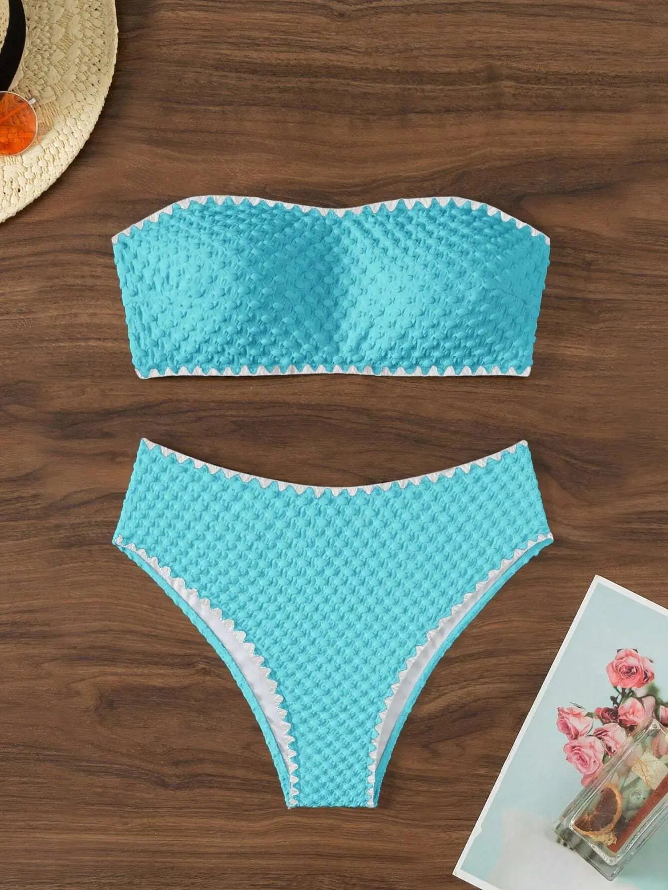Elegant White Bandeau Bikini Set | Women's Swimwear 10
