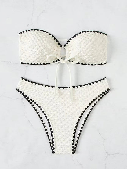 Elegant White Bandeau Bikini Set | Women's Swimwear 3