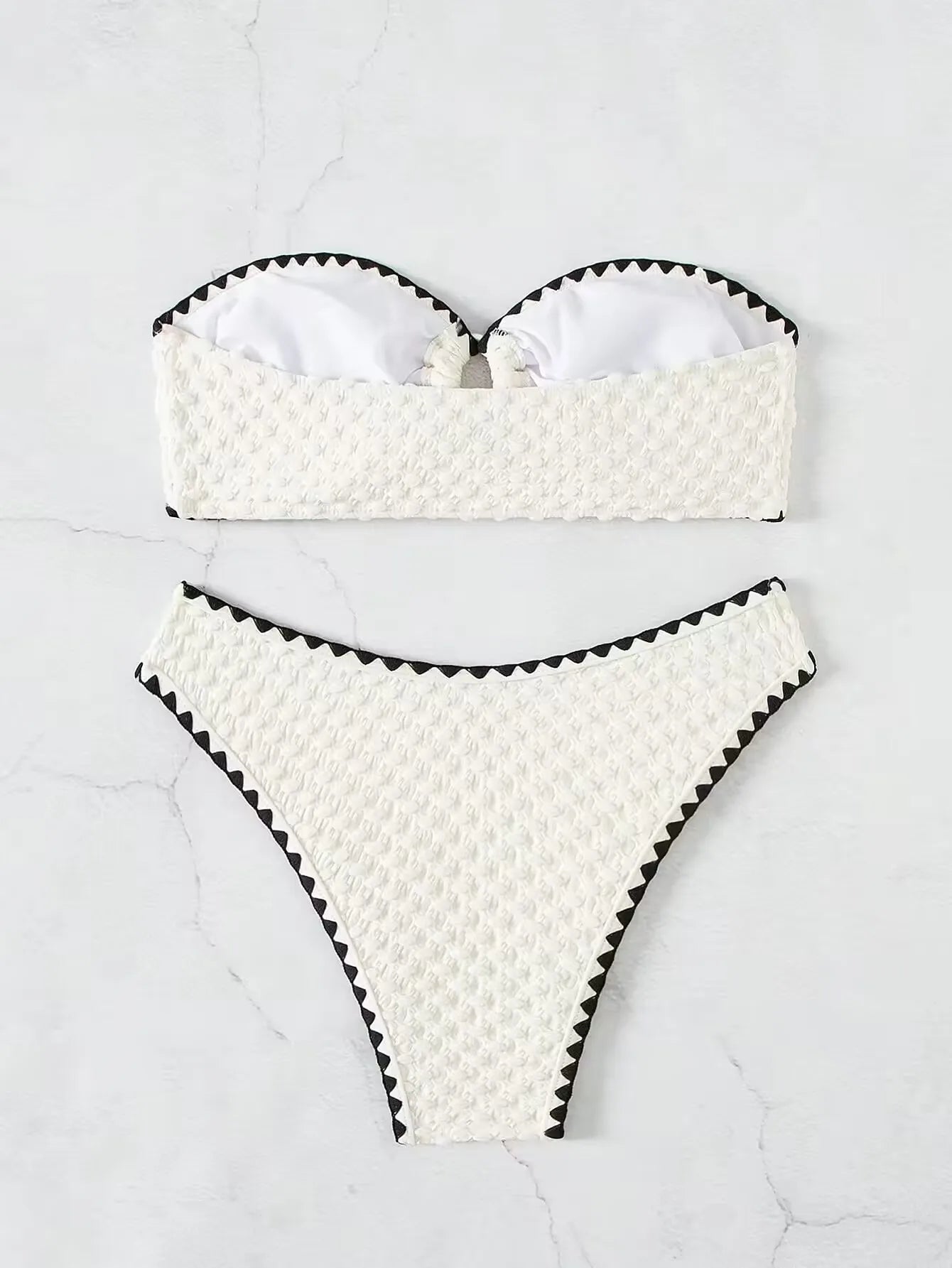 Elegant White Bandeau Bikini Set | Women's Swimwear 4