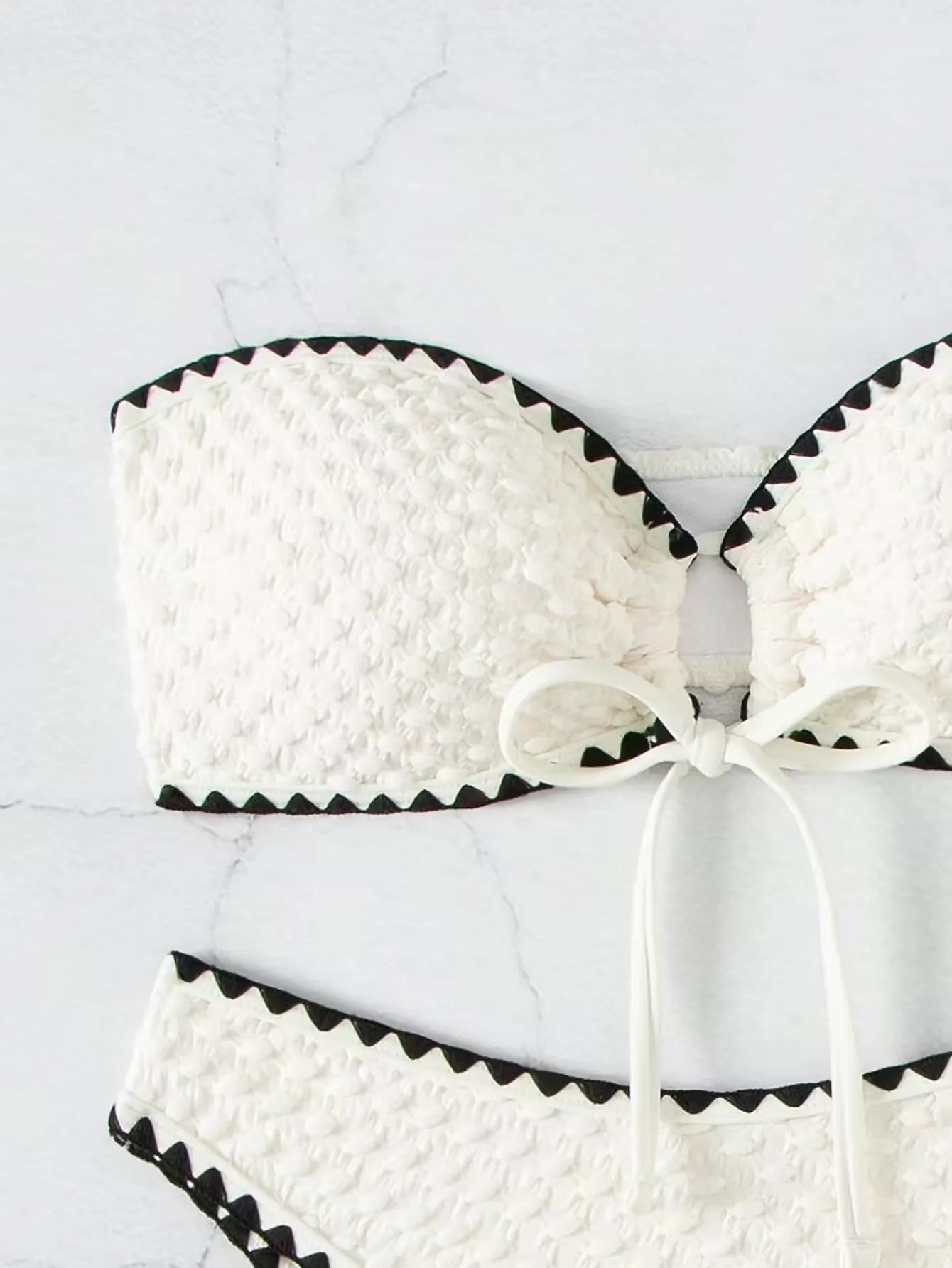 Elegant White Bandeau Bikini Set | Women's Swimwear 6