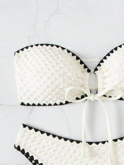 Elegant White Bandeau Bikini Set | Women's Swimwear 6