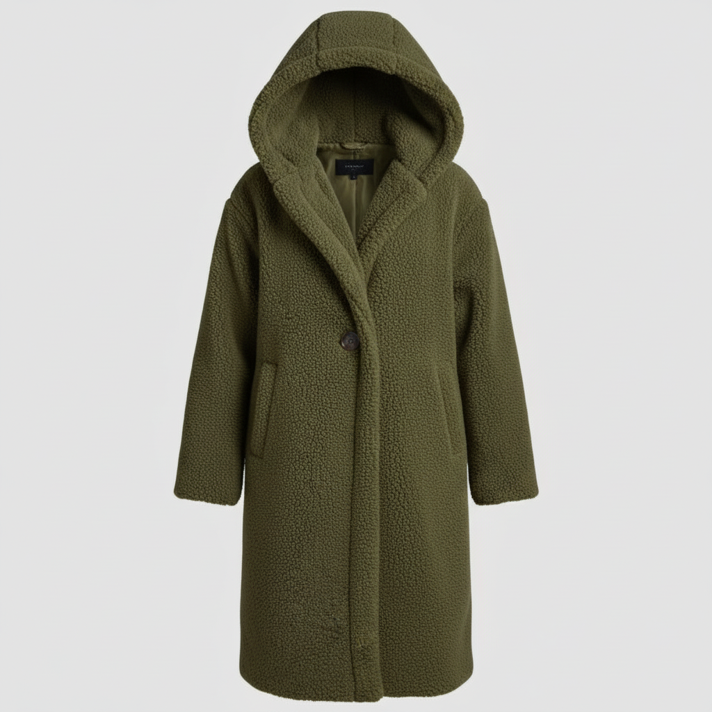 Long Teddy Bear Coat Women – Hooded Oversized Sherpa Coat