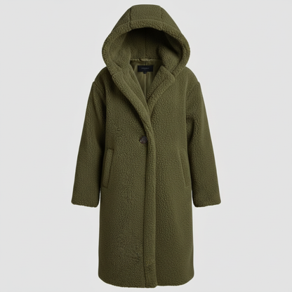 Long Teddy Bear Coat Women – Hooded Oversized Sherpa Coat