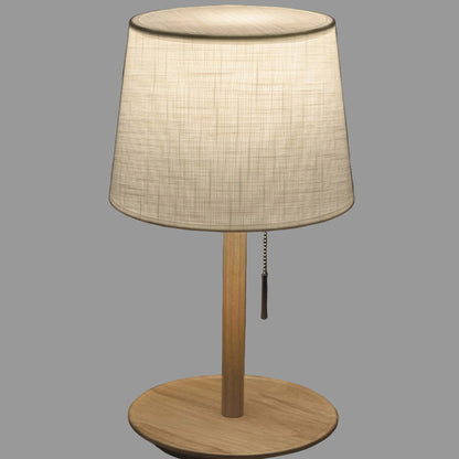 Gentle Glow Nordic Lamp | Walnut Table Lamp with Fabric Shade
