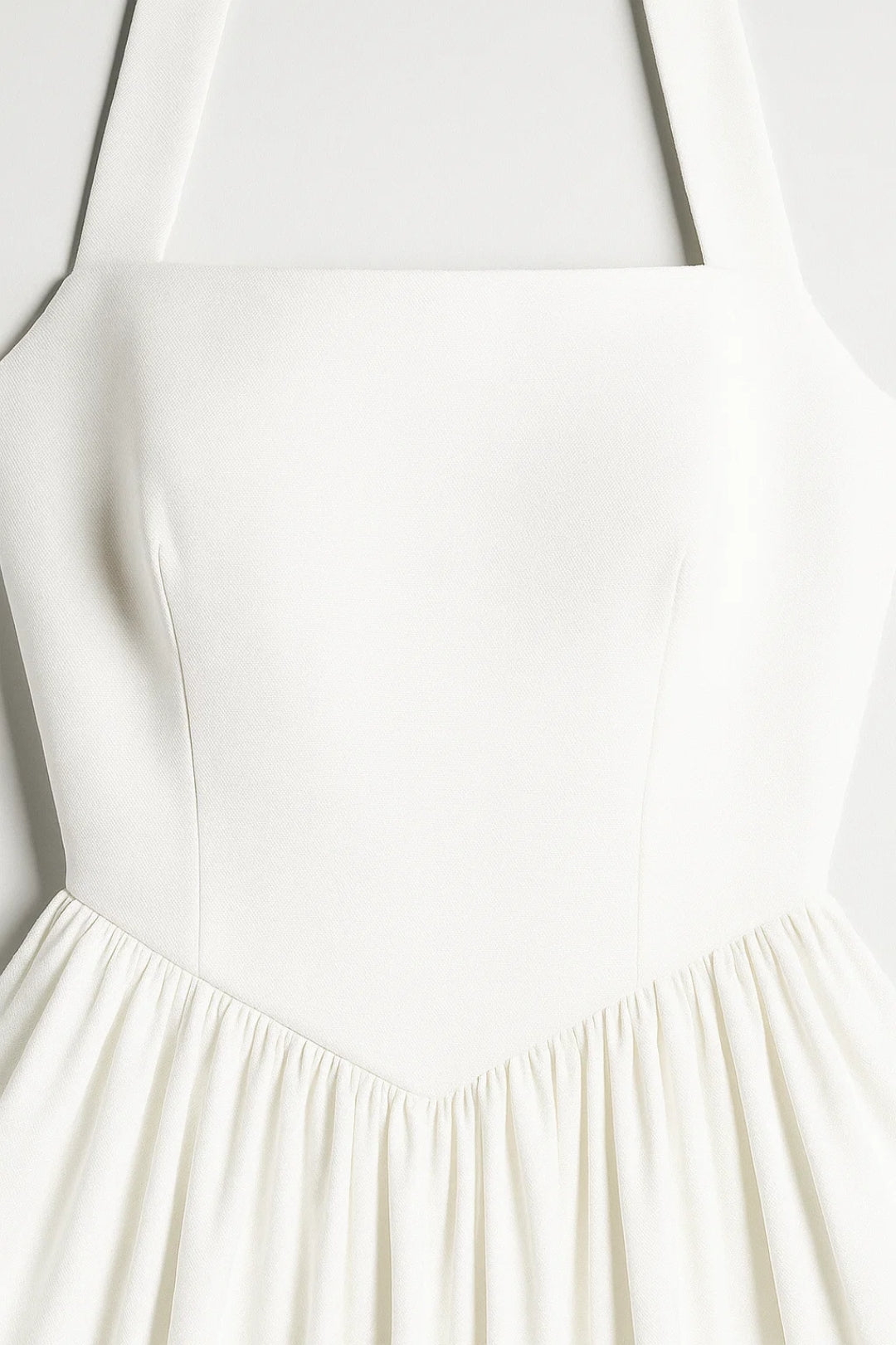 Halter Neck Midi Dress – A-Line Full Skirt Corset Back