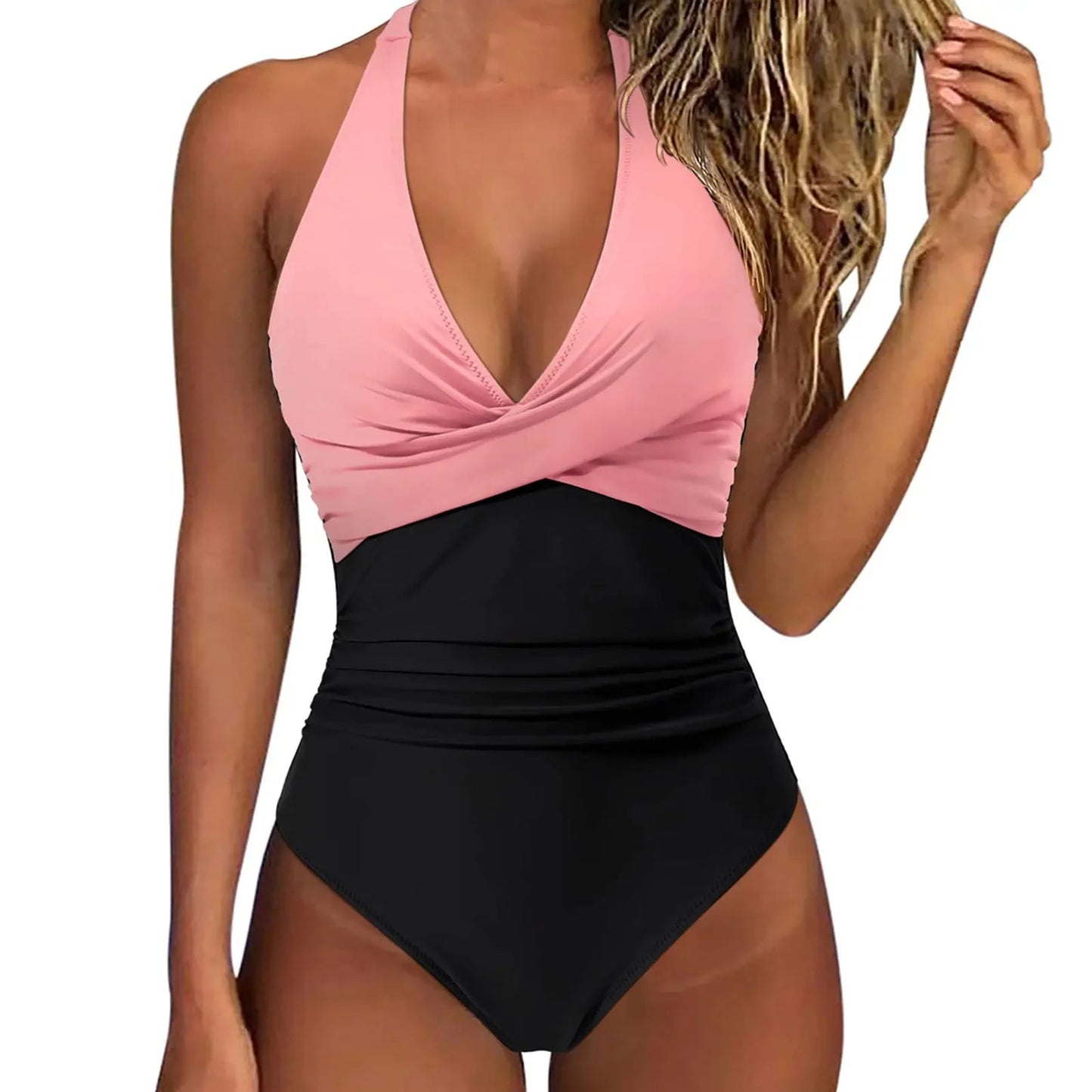 Halterneck Ruffled One Piece Swimsuit | Women's Swimwear 10