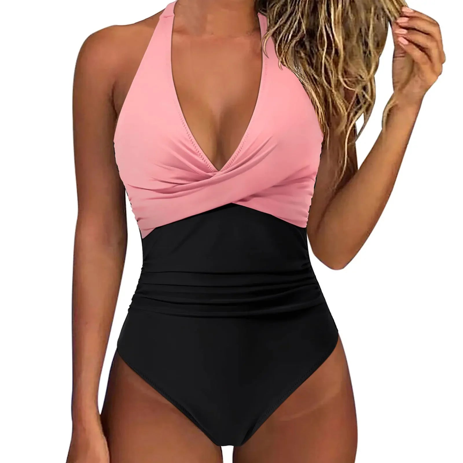 Halterneck Ruffled One Piece Swimsuit | Women's Swimwear 10
