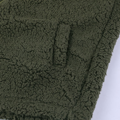 Teddy Fleece Hooded Jacket – Open Front Oversized Sherpa Coat