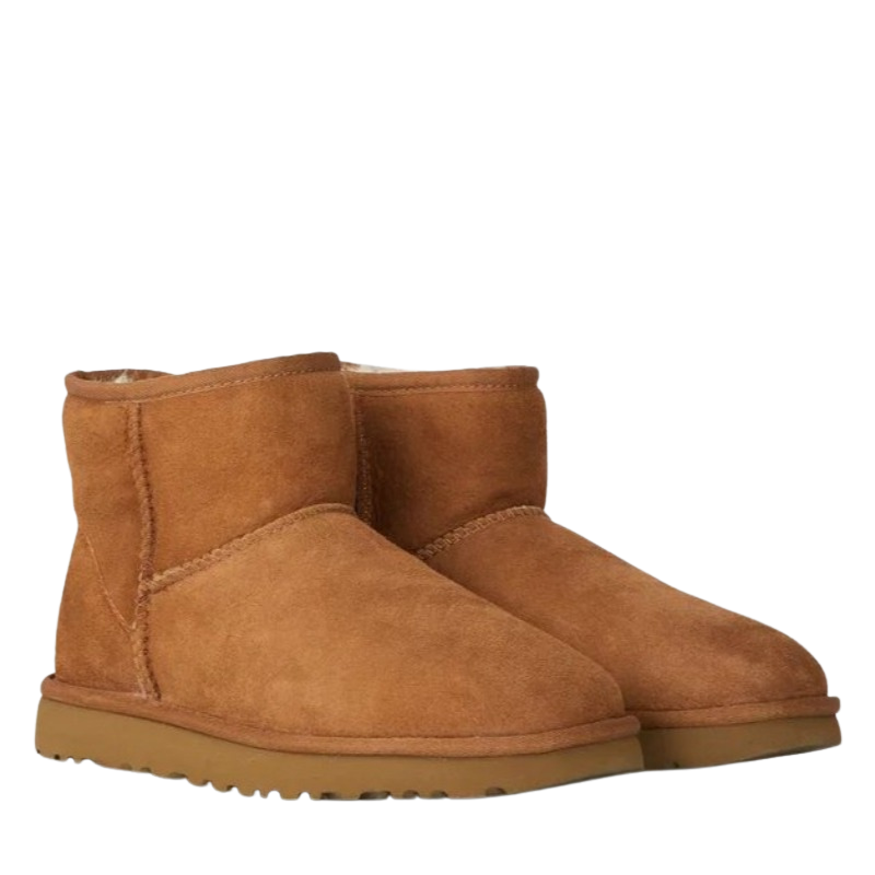 Faux Suede Ankle Boots – Faux Fur Lined Mini Winter Boots