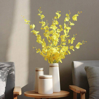 Modern White Ceramic Vase | Elegant Pottery Home Decor