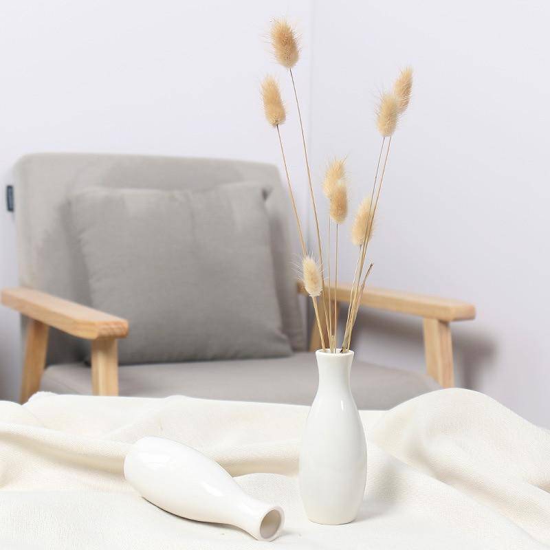 Modern White Ceramic Floor Vase | Elegant Home Decor