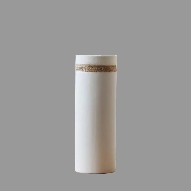 Modern White Ceramic Vase | Elegant Pottery Home Decor