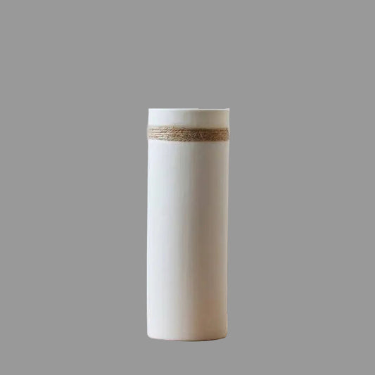 Modern White Ceramic Vase | Elegant Pottery Home Decor