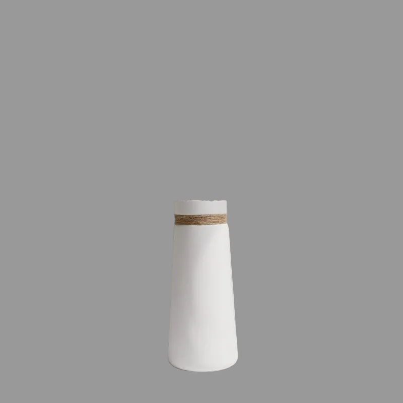 Modern White Ceramic Vase | Elegant Pottery Home Decor