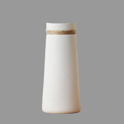 Modern White Ceramic Vase | Elegant Pottery Home Decor