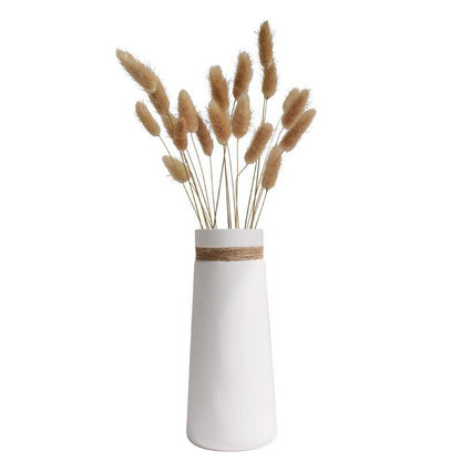 Modern White Ceramic Vase | Elegant Pottery Home Decor