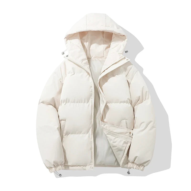 Hooded Puffer Jacket Unisex – Cotton Blend Zip-Up in 8 Colours