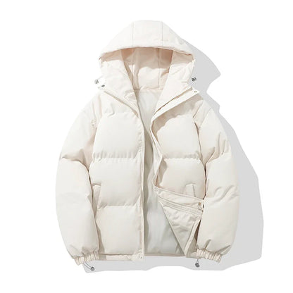 Hooded Puffer Jacket Unisex – Cotton Blend Zip-Up in 8 Colours