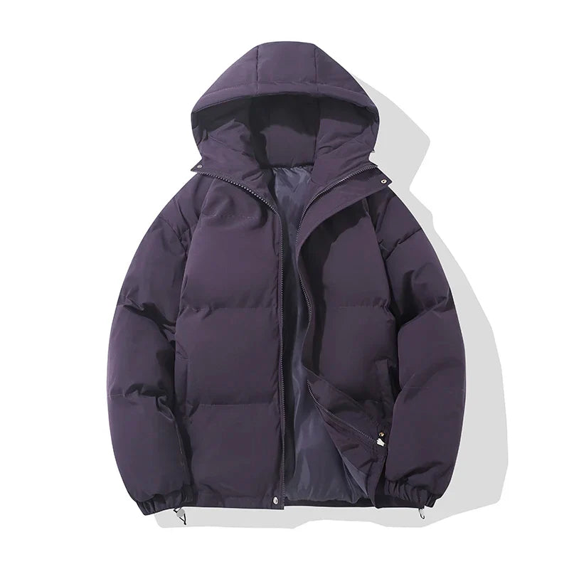 Hooded Puffer Jacket Unisex – Cotton Blend Zip-Up in 8 Colours