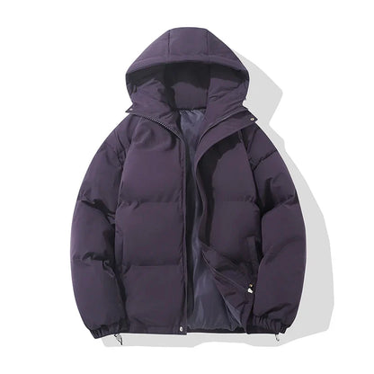 Hooded Puffer Jacket Unisex – Cotton Blend Zip-Up in 8 Colours
