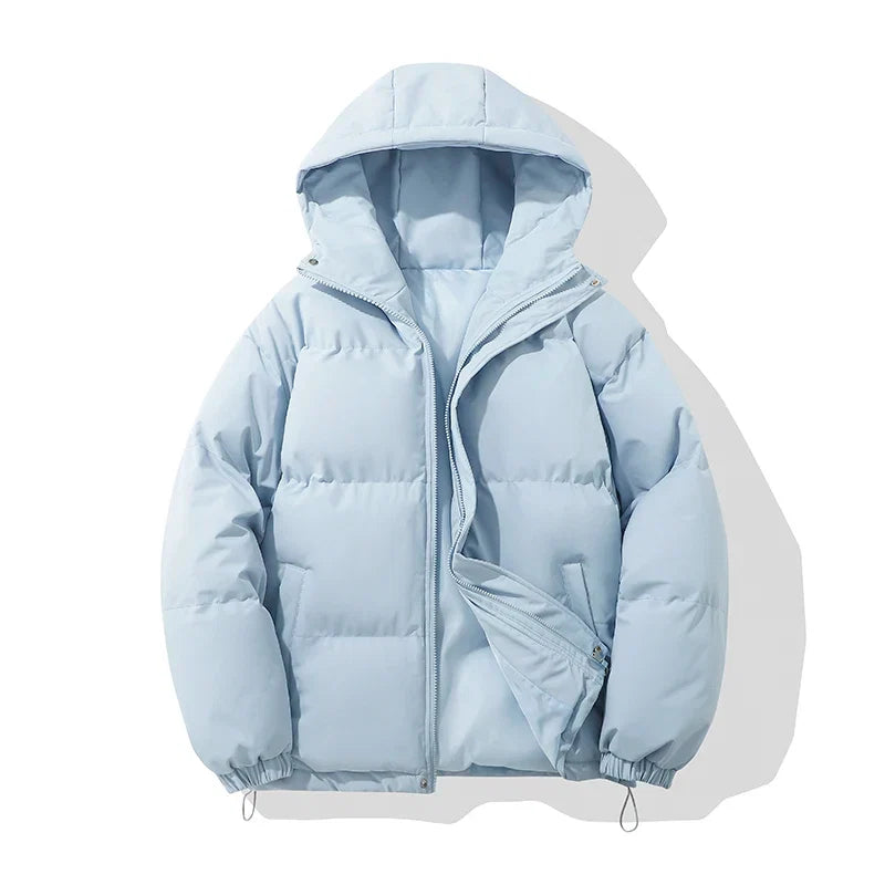 Hooded Puffer Jacket Unisex – Cotton Blend Zip-Up in 8 Colours