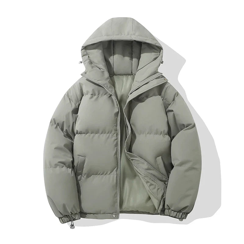 Hooded Puffer Jacket Unisex – Cotton Blend Zip-Up in 8 Colours