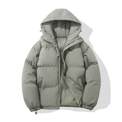 Hooded Puffer Jacket Unisex – Cotton Blend Zip-Up in 8 Colours