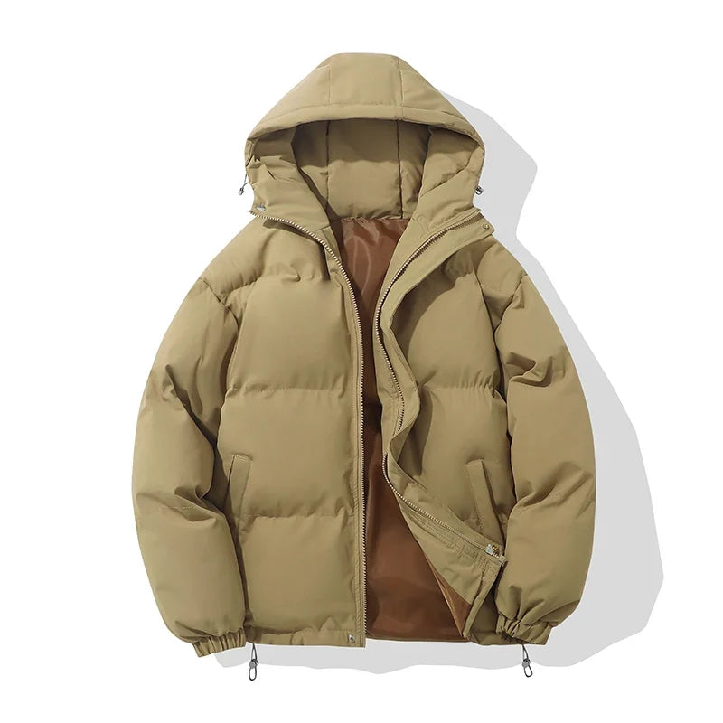Hooded Puffer Jacket Unisex – Cotton Blend Zip-Up in 8 Colours