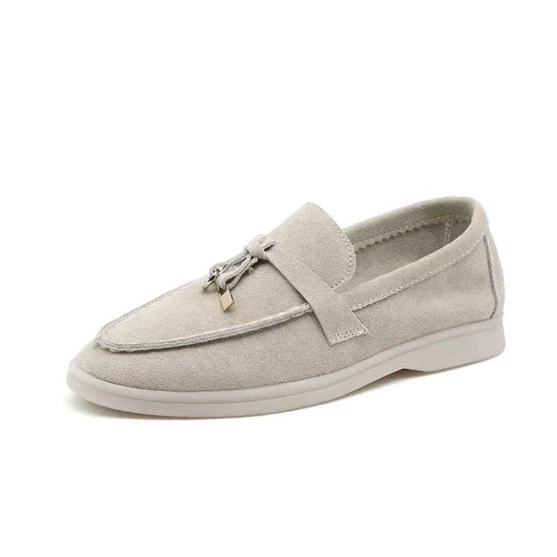 Suede Tassel Loafers Women – Slip-On Flat Loafer White Sole