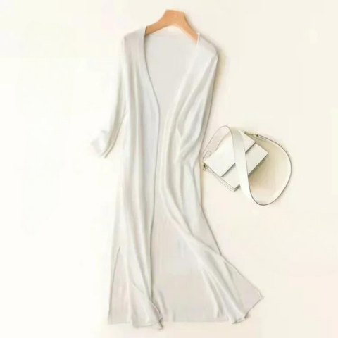 Knit Duster Cardigan – Open Front Maxi Layering Cardigan