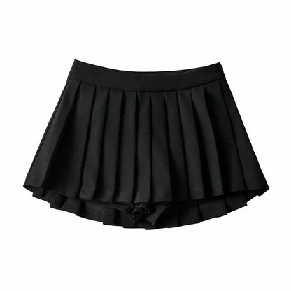 Vintage High Waist Pleated Skirt White | Women's Summer Skirt 0