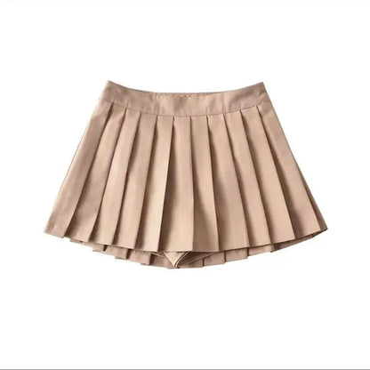 Vintage High Waist Pleated Skirt White | Women's Summer Skirt 6