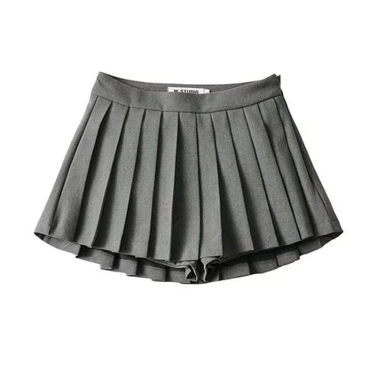 Vintage High Waist Pleated Skirt White | Women's Summer Skirt 7