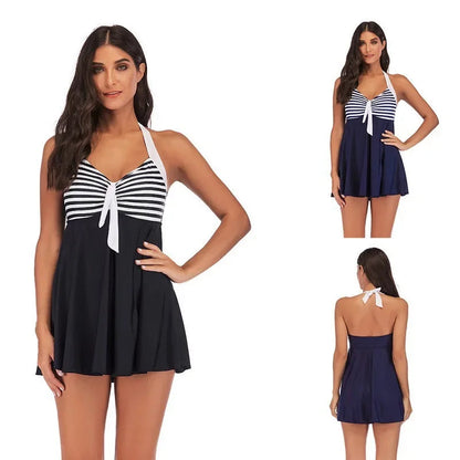 Vintage Striped Two-Piece Swimsuit | Women's Plus Size Swimwear 2